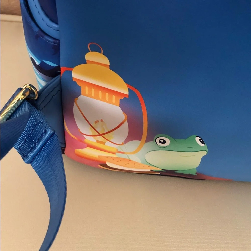 Loungefly Disney Lilo & Stitch Camping Cuties Backpack Hard Tag also glows New!